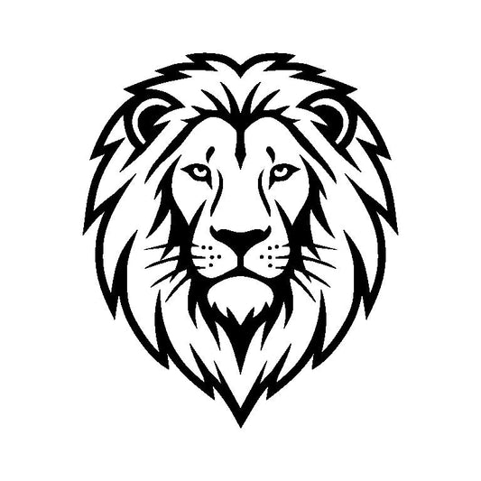 Lion Head Vector | Bold Tribal Lion Illustration | SVG PNG for Cricut and Tattoo Design