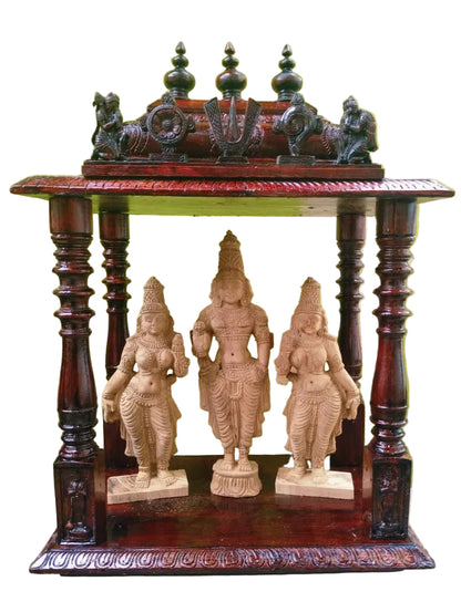 Coolboss Traditional Wooden Pooja Mandapam