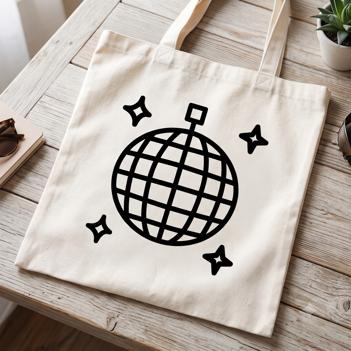 Disco Ball SVG EPS PNG | Retro Sunburst Clipart PNG EPS SVG | Instant Download