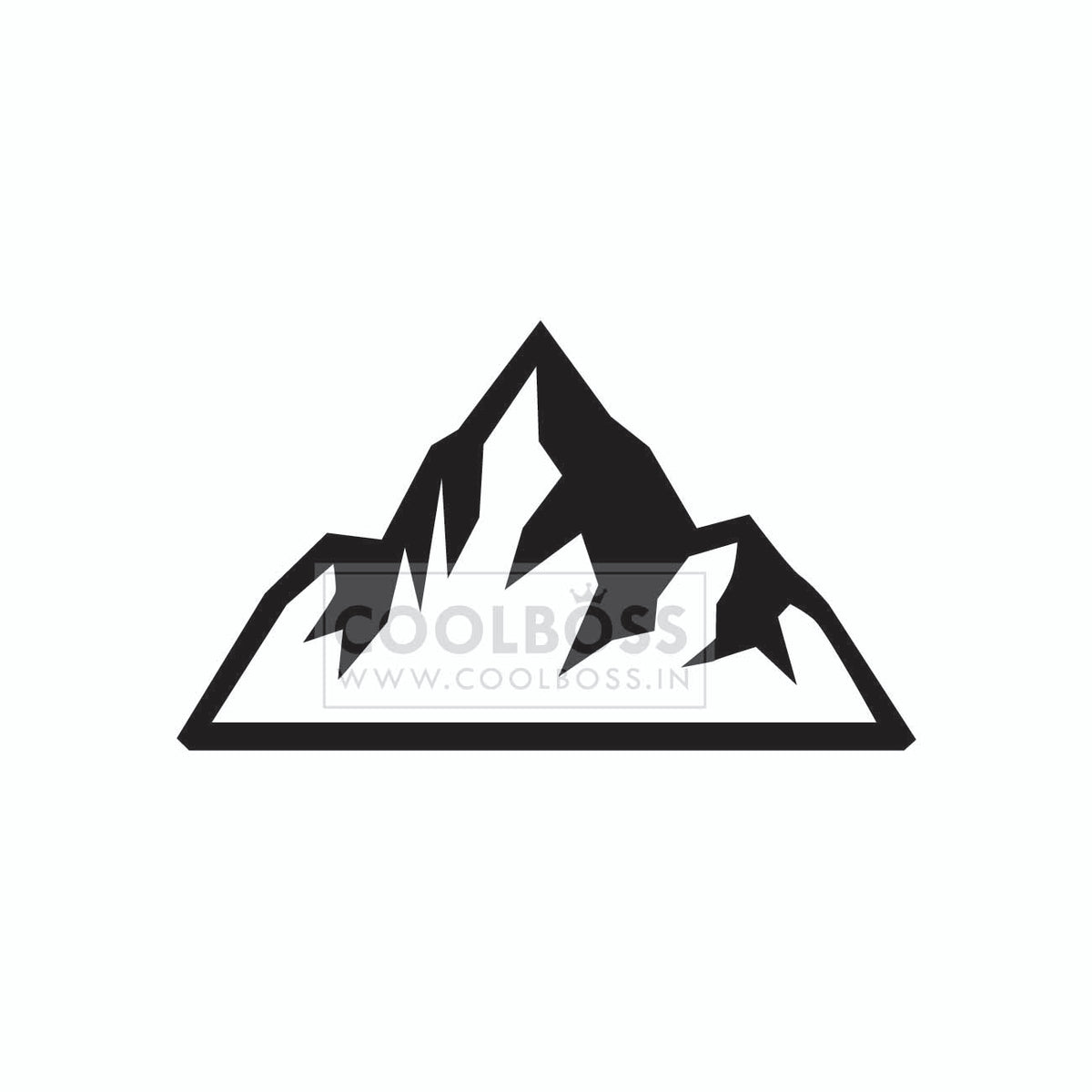 Minimalist Mountain Peak Silhouette Vector Illustration | Outdoor & Adventure Logo SVG