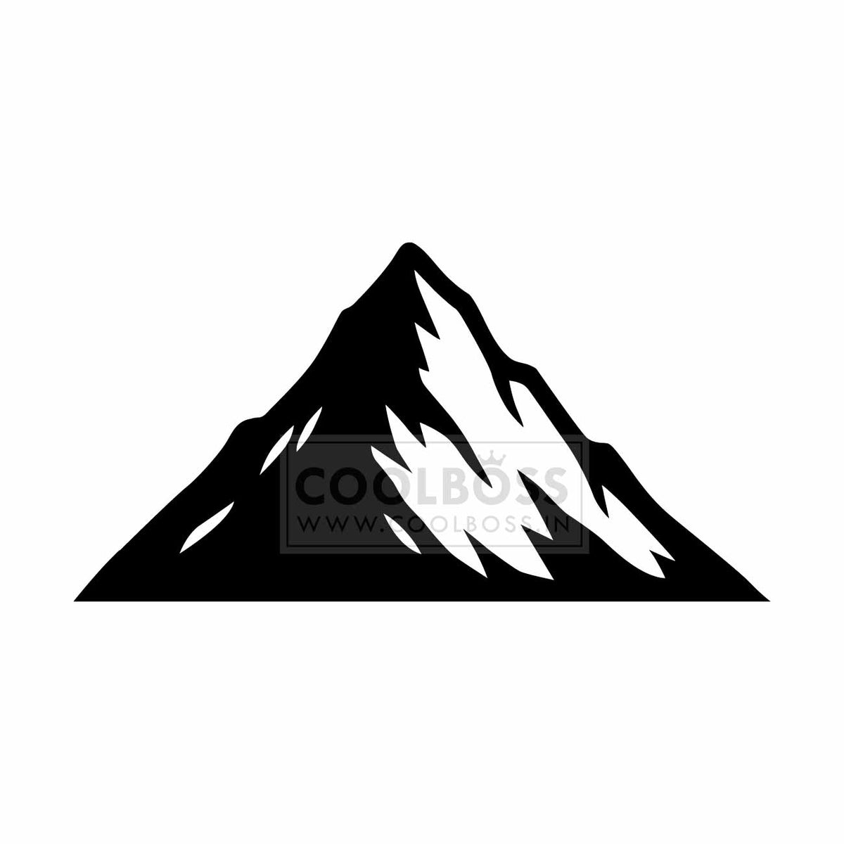 Minimalist Mountain Peak Silhouette Vector Illustration | SVG PNG EPS Instant Download