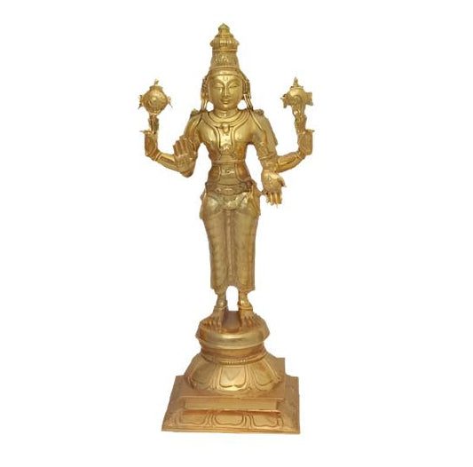 12" Vishnu Murthy Moorthi Brass Idol