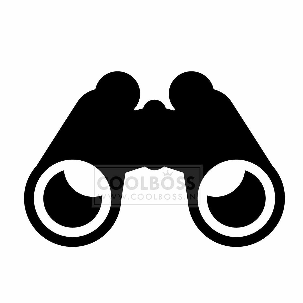 Minimalist Binoculars Silhouette Vector Illustration | SVG PNG EPS Instant Download