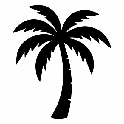 Palm Tree SVG PNG Tropical Beach Silhouette Vector