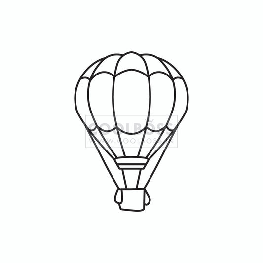 Hot Air Balloon SVG Cut File | Hot Air Balloon Outline Vector PNG EPS | Cricut & Silhouette