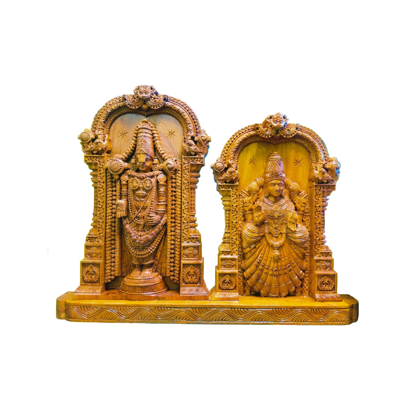 Perumal Thayar Wooden Carving