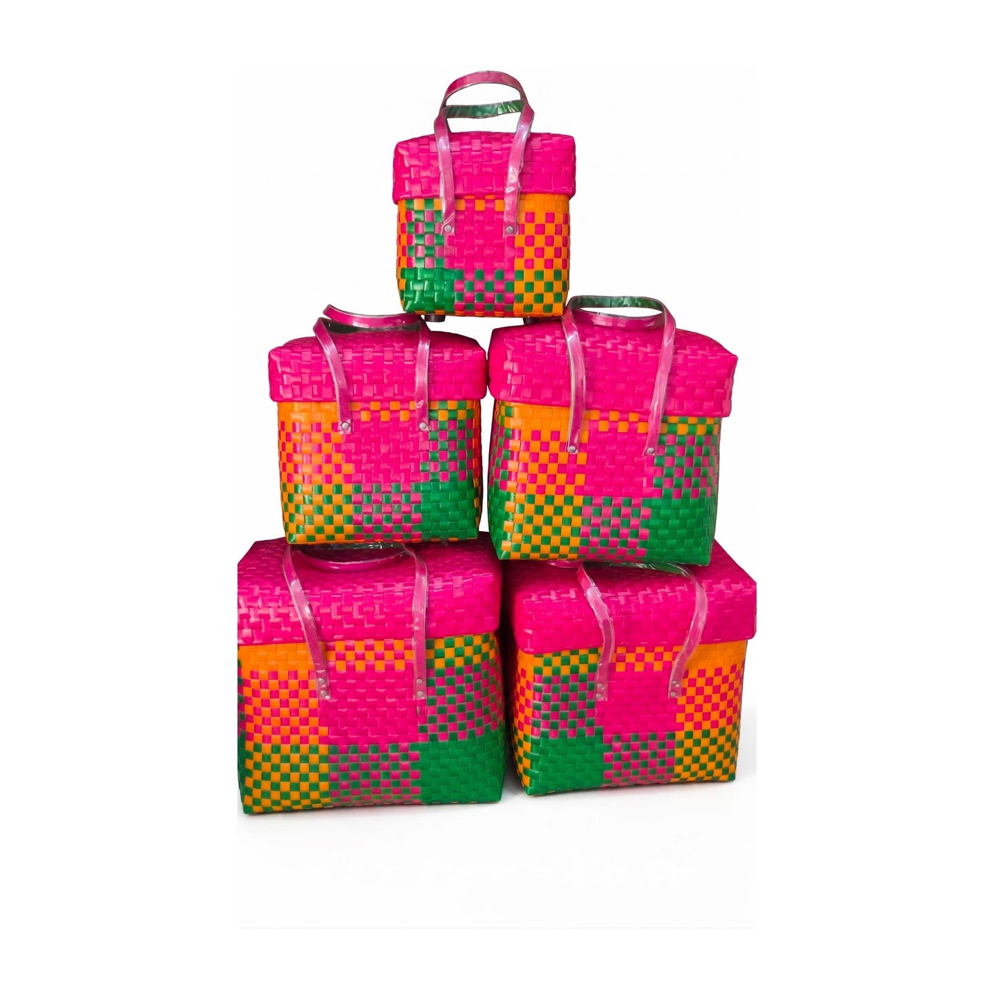 Handcrafted Color Tape Wire Bag