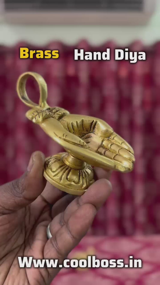 Hand Diya Brass