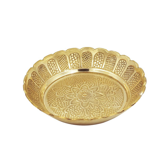 Prasadham Plate Brass 6 inches