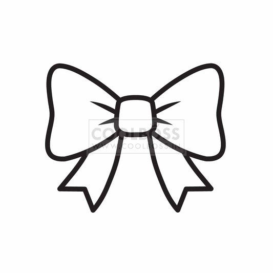 Ribbon Bow SVG Cut File | Classic Ribbon Bow Outline Vector PNG EPS | Cricut & Silhouette