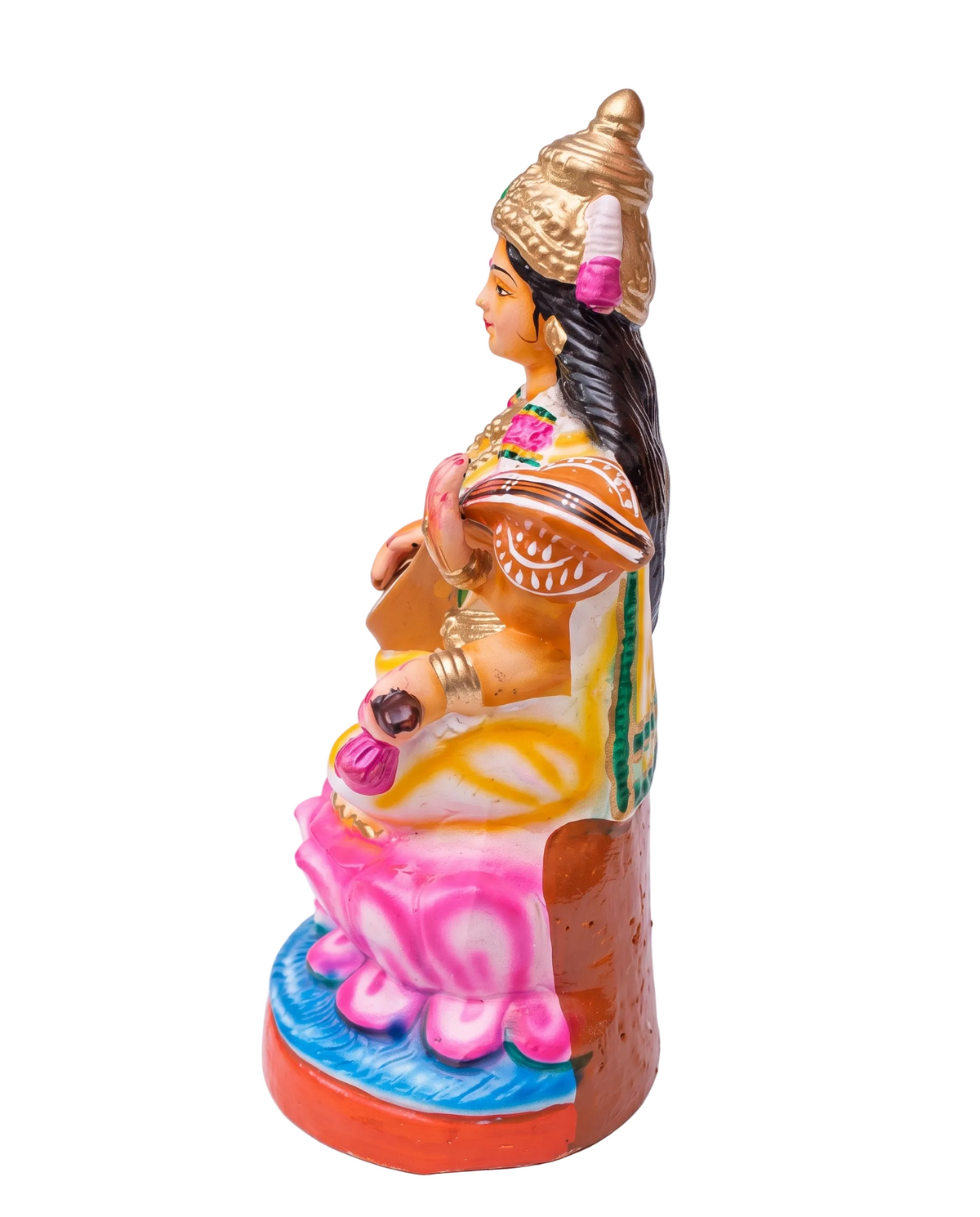 17.5" Paper Mache Saraswati Golu Doll