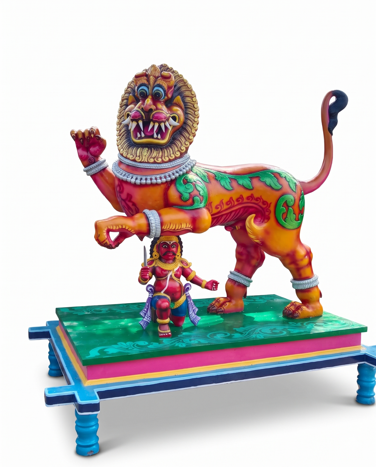 South Indian Temple Vahanam Sculpture of Simha (Lion)