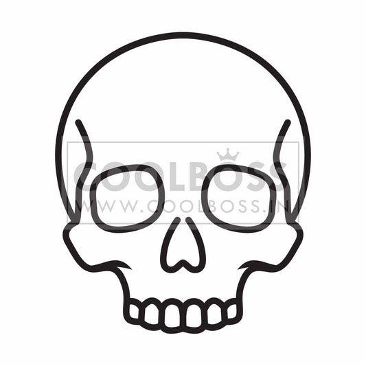 Minimalist Skull Line Art Vector Design (SVG & PNG)