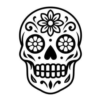 Sugar Skull SVG | Day of the Dead Vector | Floral Skull Clipart for Cricut