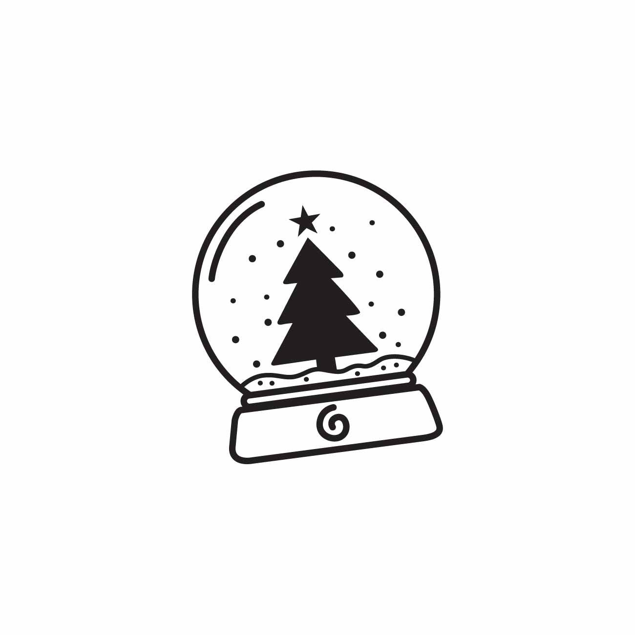 Snow Globe SVG PNG  Instant Download