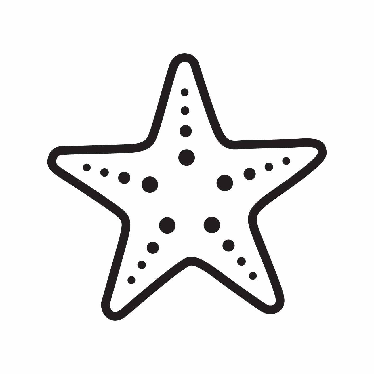 Star Fish PNG SVG Digital Download