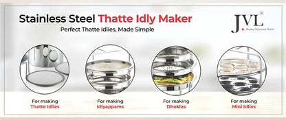 JVL Premium Stainless Steel Multi Steamer Set