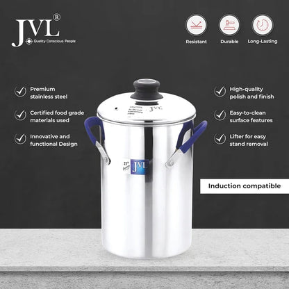JVL Premium Stainless Steel Multi Steamer Set
