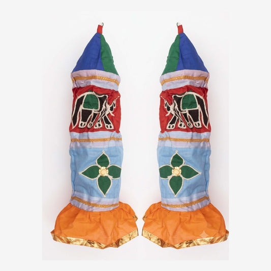 Traditional 2ft Indian Stage & Temple Thombai Decor (Set of 2)