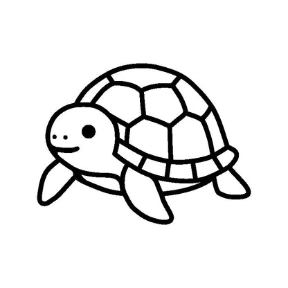 Turtle Line Black & White Art Design SVG PNG Download