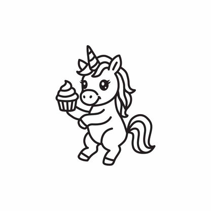 Cute Unicorn SVG PNG Instant Download