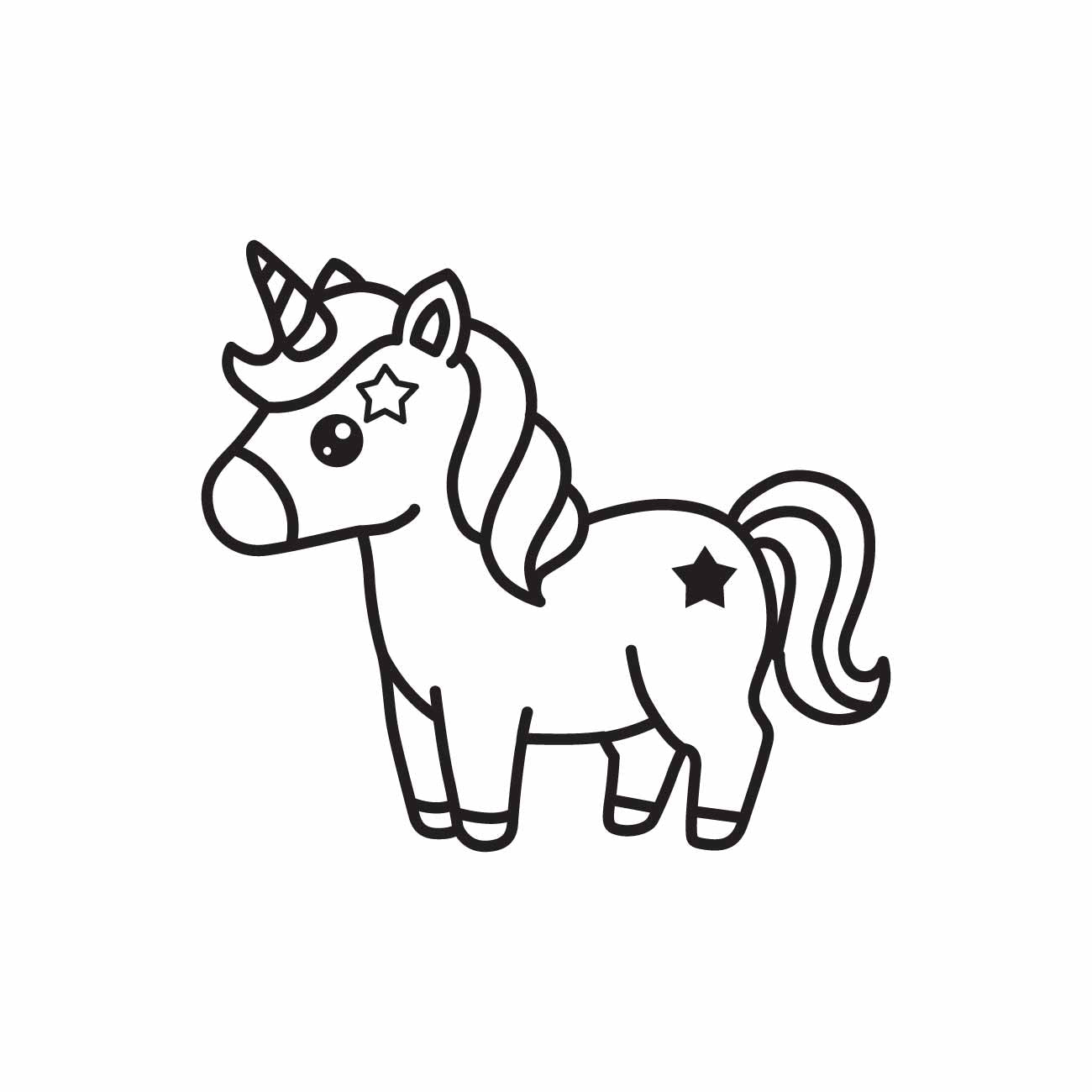 Cute T-Rex Vector Line Art | Baby Dinosaur Clipart SVG
