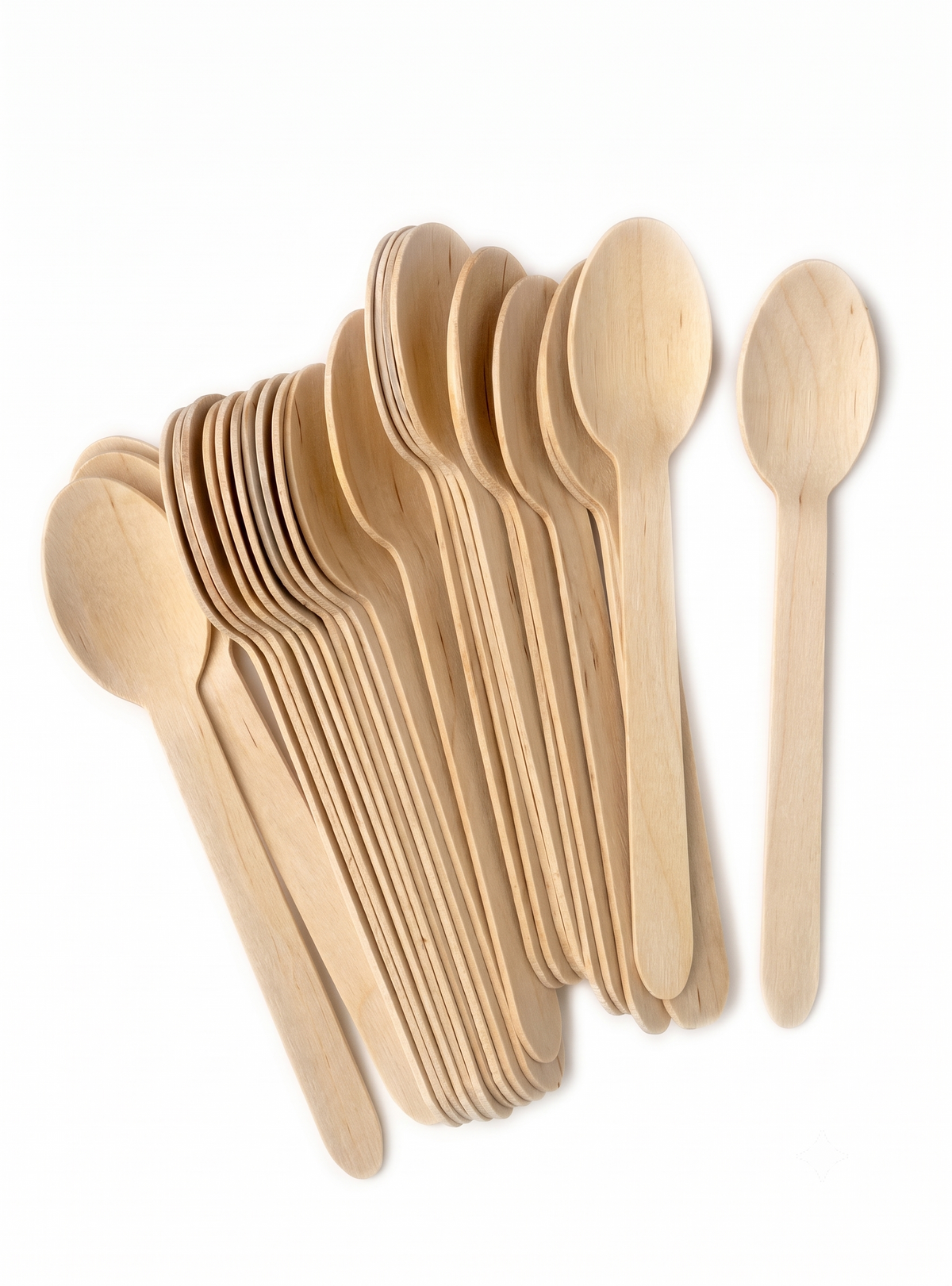 Piece Biodegradable Wooden Spoons (100% Natural)