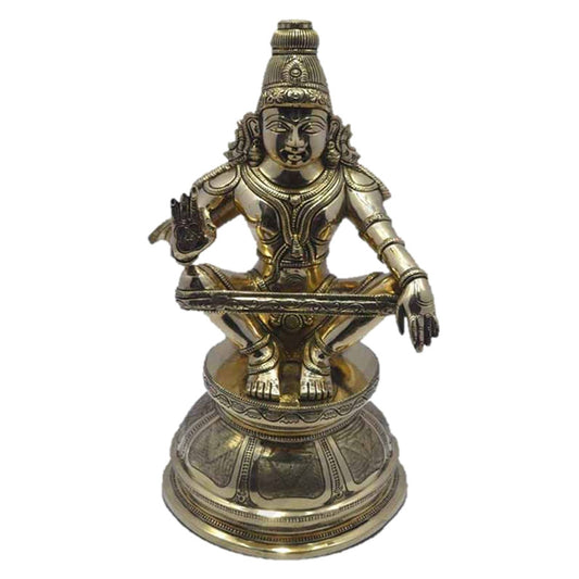 Ayyappan Lord Statue Brass Idol 18"