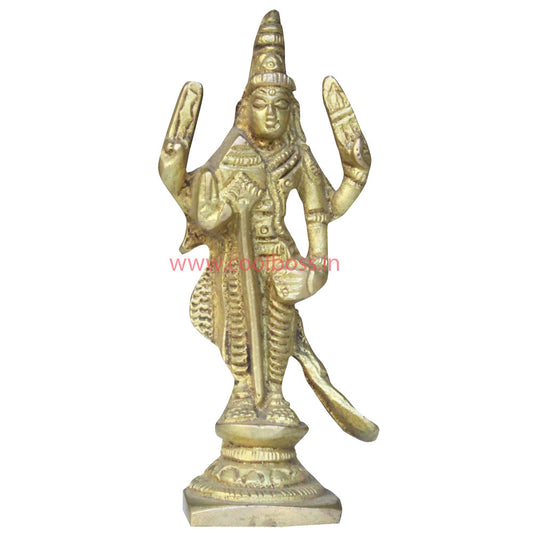 Lord Murugan Statue Brass 4 inches