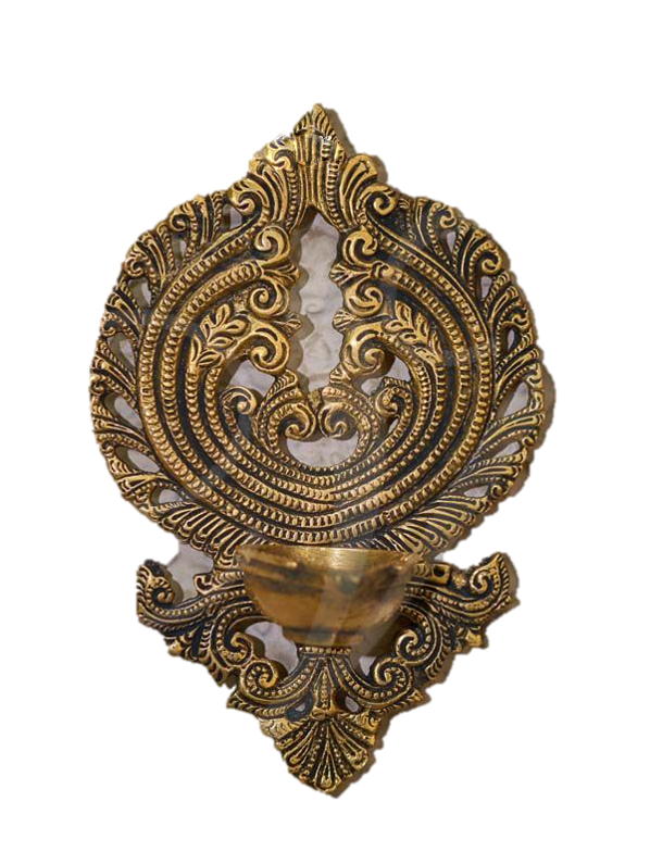 Wall Hanging Diya Brass
