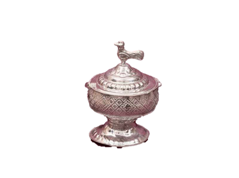 Kumkum chandan Cup Silver 3 Inches