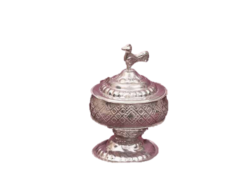 Kumkum chandan Cup Silver 3 Inches