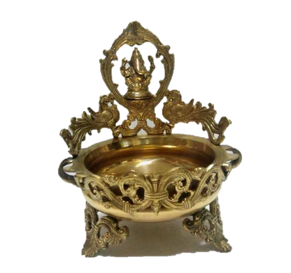Ganesha Brass Uruli 10 Inches
