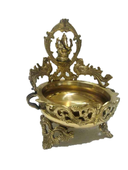 Ganesha Brass Uruli 10 Inches