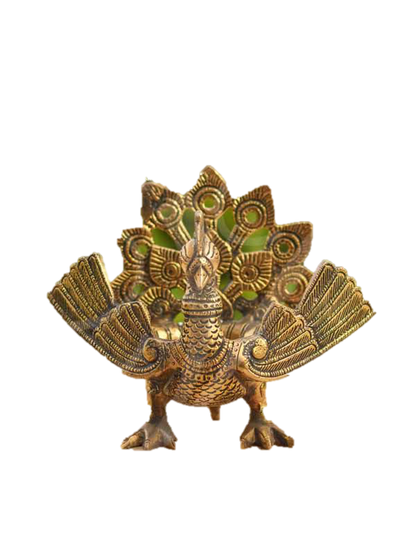 Brass Peacock Uruli 6.5 Inches