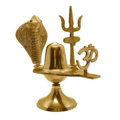 Shivalingham Statue Brass 16 cm