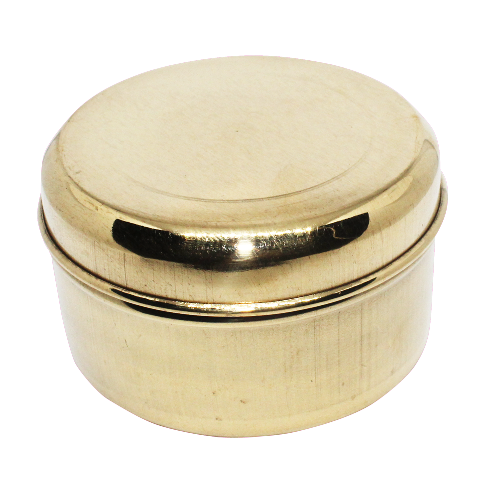 Brass Storage Box, 12 pcs, with lid, 100 ml
