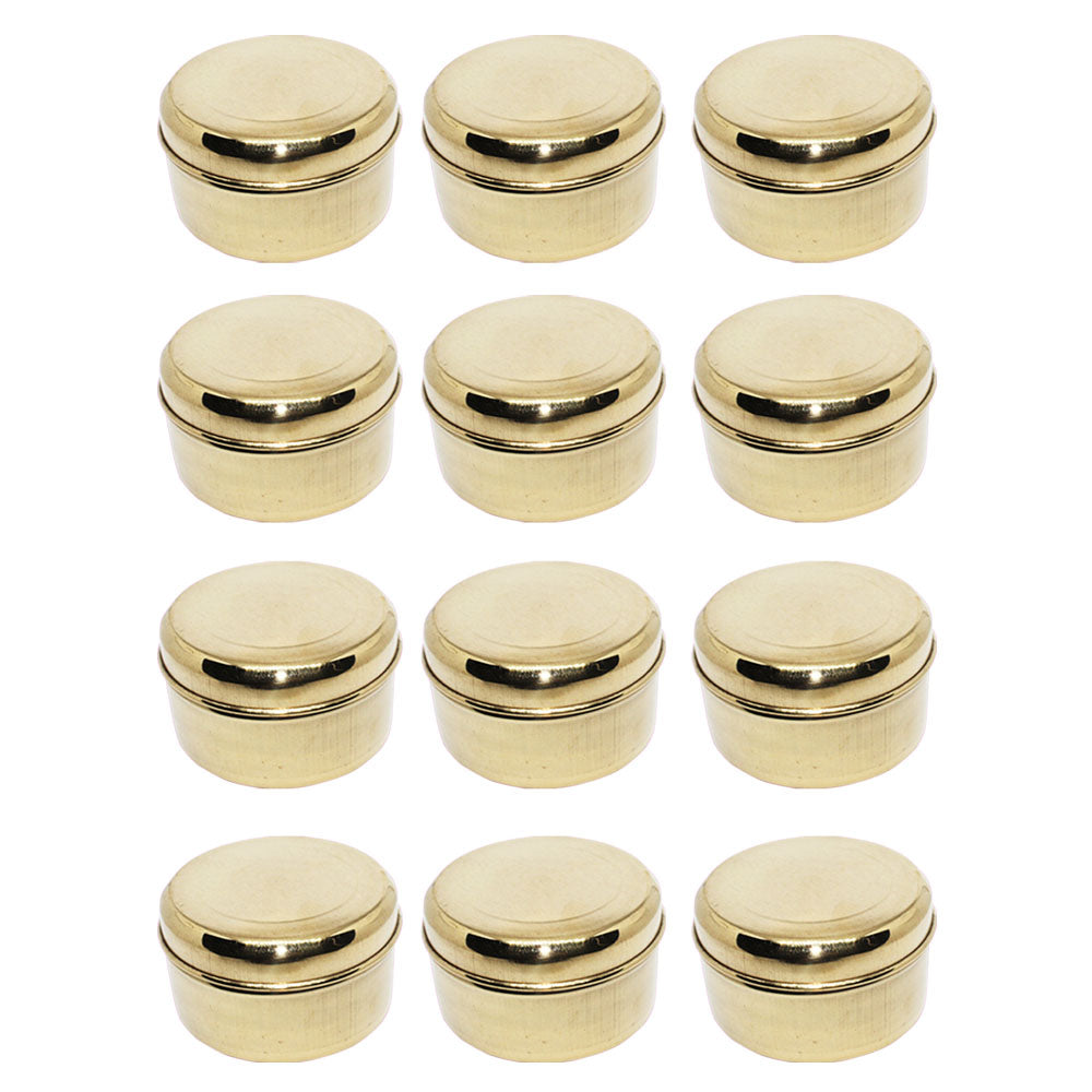 Brass Storage Box, 12 pcs, with lid, 100 ml