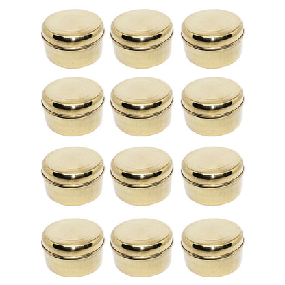 Brass Storage Box, 12 pcs, with lid, 100 ml