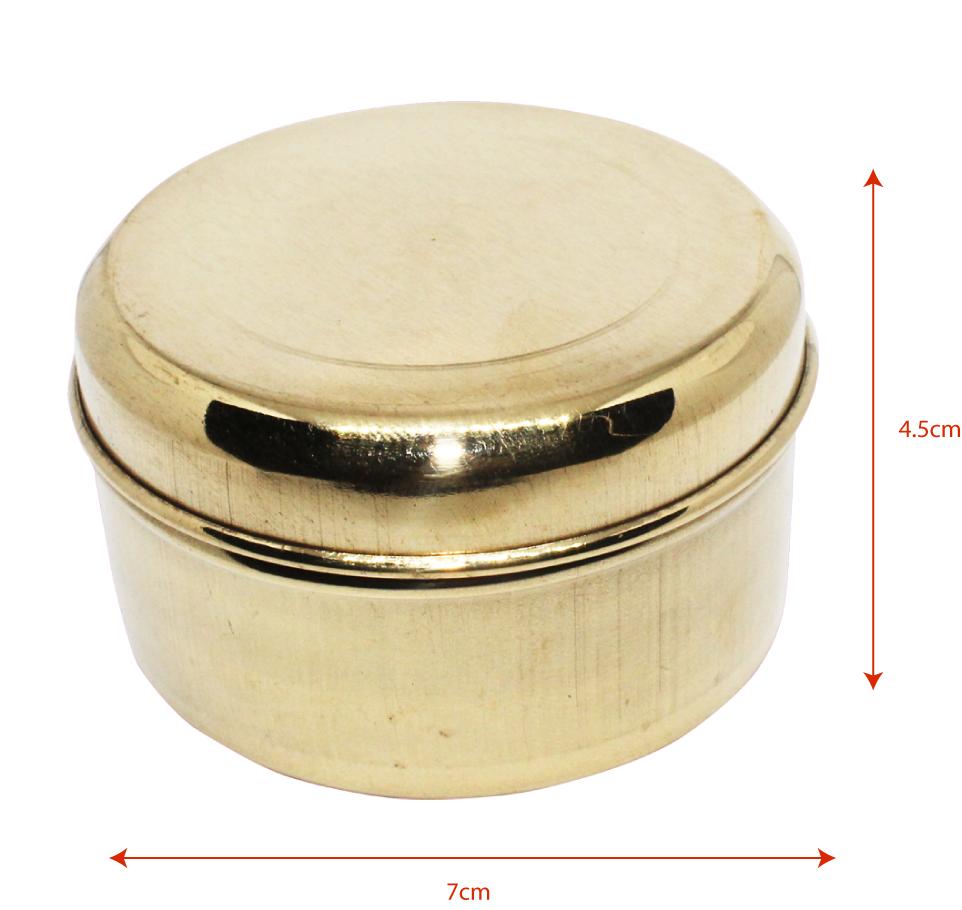 Brass Storage Box, 12 pcs, with lid, 100 ml