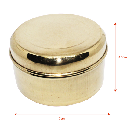 Brass Storage Box, 12 pcs, with lid, 100 ml