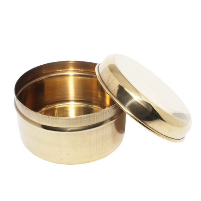 Brass Storage Box, 12 pcs, with lid, 100 ml