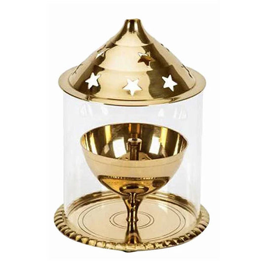 Brass Diya Mirror 4 inches