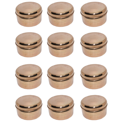 Copper Storage Box, 12 pcs, with lid, 100 ml