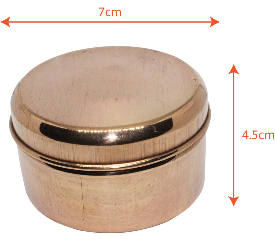 Copper Storage Box, 12 pcs, with lid, 100 ml