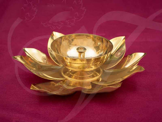 Lotus Diya Brass 3 Inches