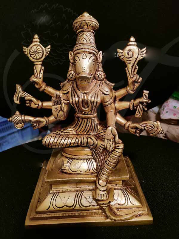 Varahi Amman Statue Brass 9 Inches