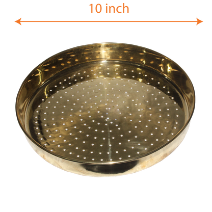 Brass Jelleda, Sieve, Round Plate, Channi