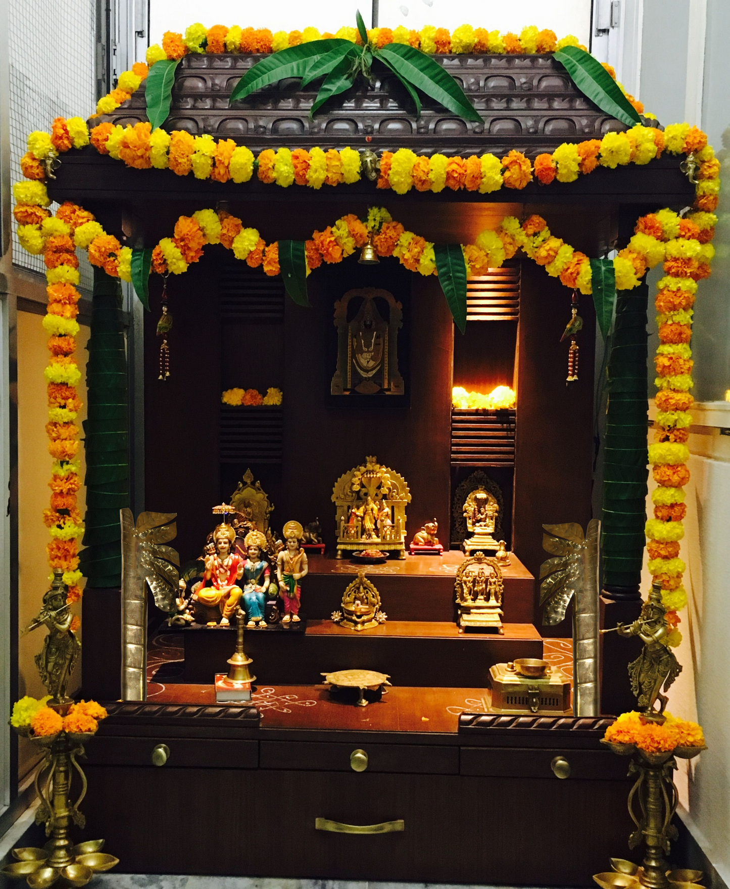 Brass Banana Tree Pooja Decoration