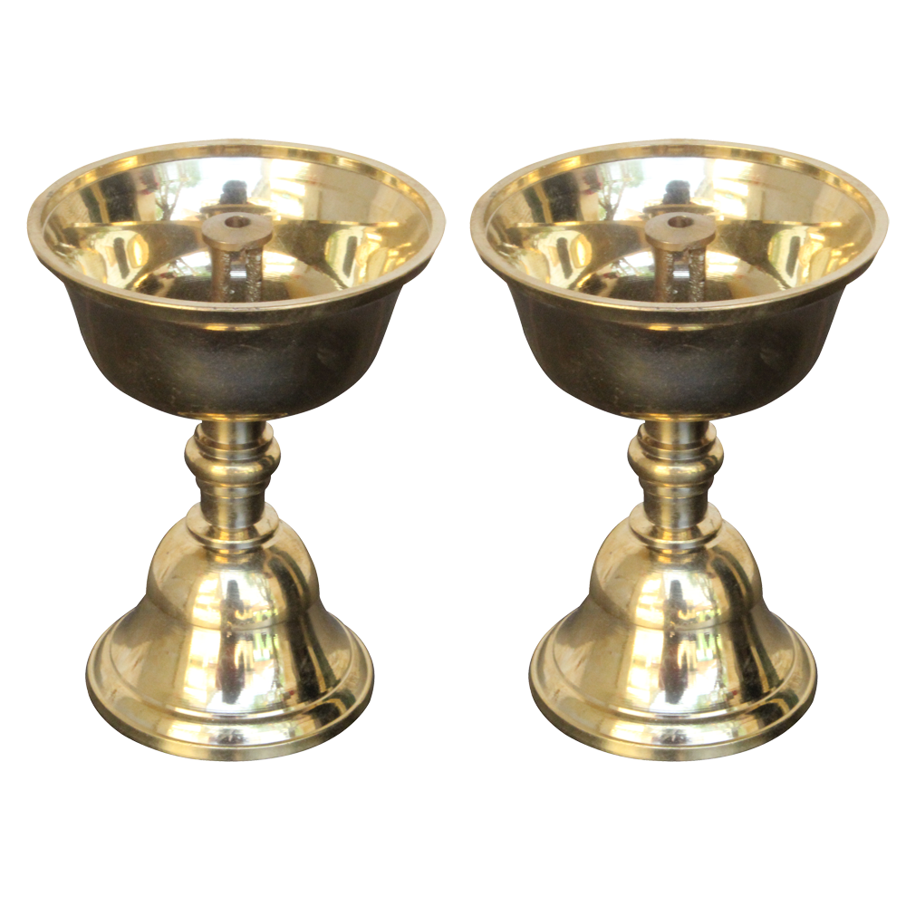 Nanda Vilakku Brass 4 inches